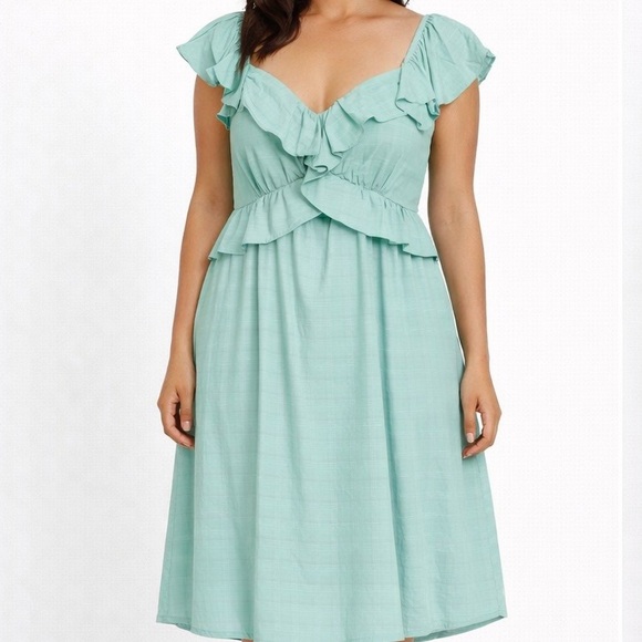 NEW Altar’d State Blue Mini Dress Size Large NWT - Picture 2 of 6